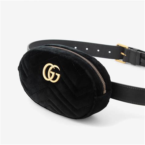 gucci belt bag black and red